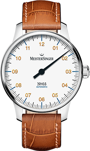 Meistersinger №03 38mm – Weiß - MeisterSinger - Die Einzeigeruhr Watch Ref. BM9901G