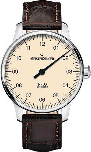 Meistersinger №03 38mm – Elfenbein - MeisterSinger - Die Einzeigeruhr Watch Ref. BM9903