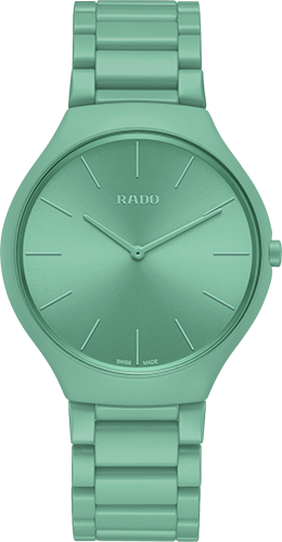 Rado True Thinline Les Couleurs™ Le Corbusier Slightly greyed English green 32041 Watch Ref. R27096662