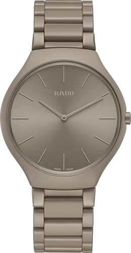 Rado True Thinline Les Couleurs™ Le Corbusier Grey brown natural umber 32141 Watch Ref. R27098682