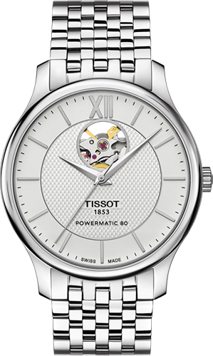 Tissot Tradition Powermatic 80 Open Heart Watch Ref. T0639071103800