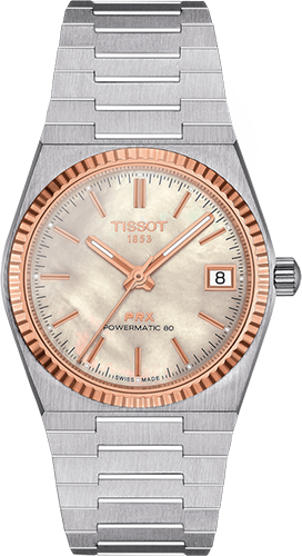 Tissot PRX Powermatic 80 35mm Steel and 18K Gold Bezel Watch Ref. T9312074111100