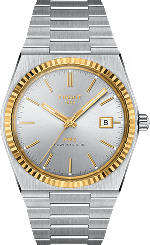 Tissot PRX Powermatic 80 Steel and 18K Gold Bezel Watch Ref. T9314074103101